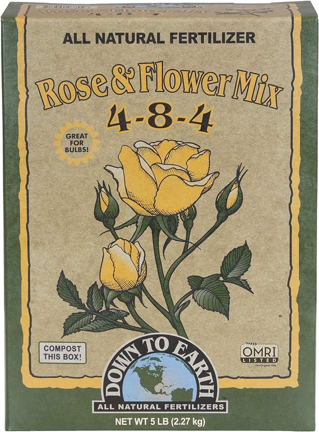 Down to Earth Organic Rose & Flower Fertilizer Mix 4-8-4, 5 lb | Amazon (US)