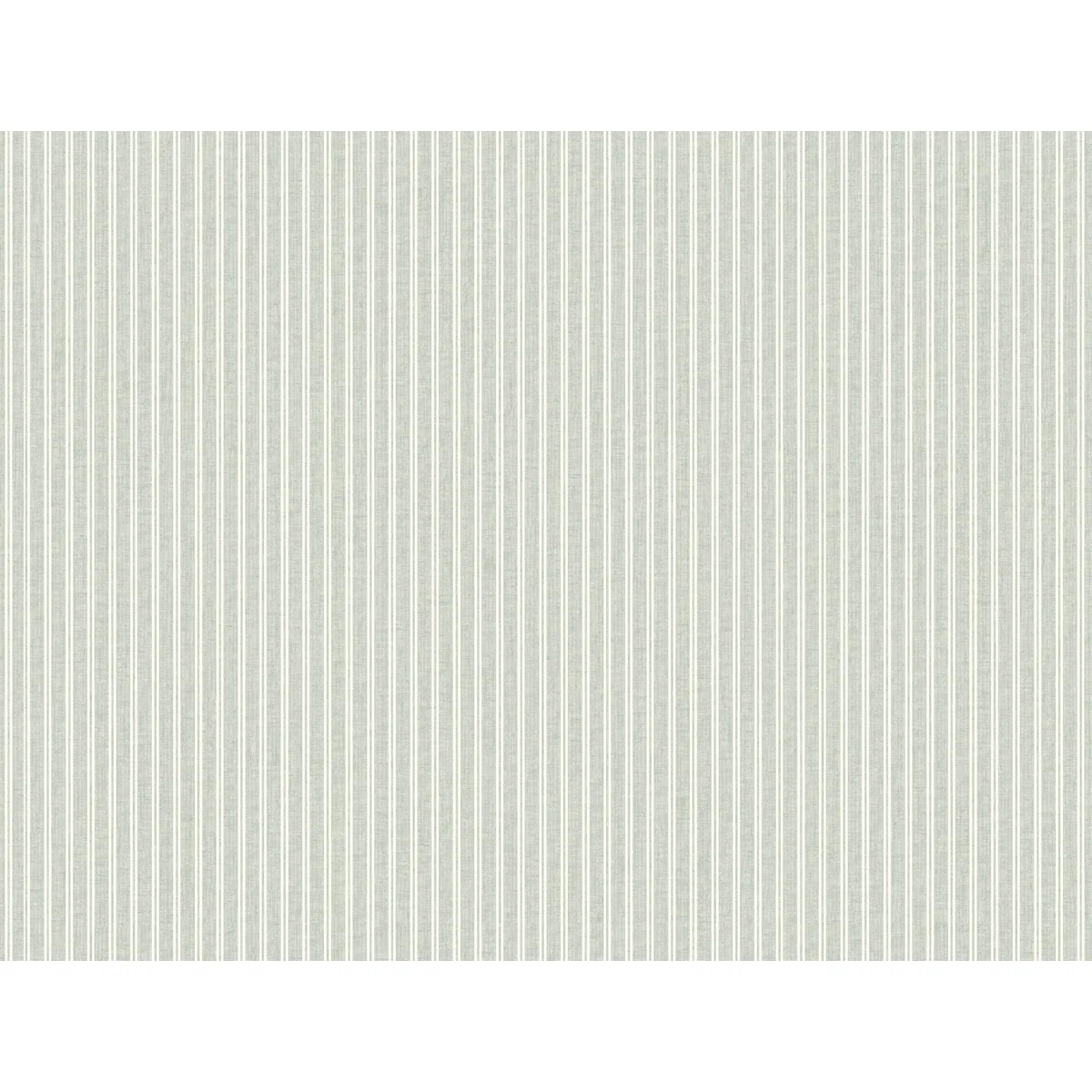 Ticking Stripe Sage Faux Linen Wallpaper | Wayfair North America