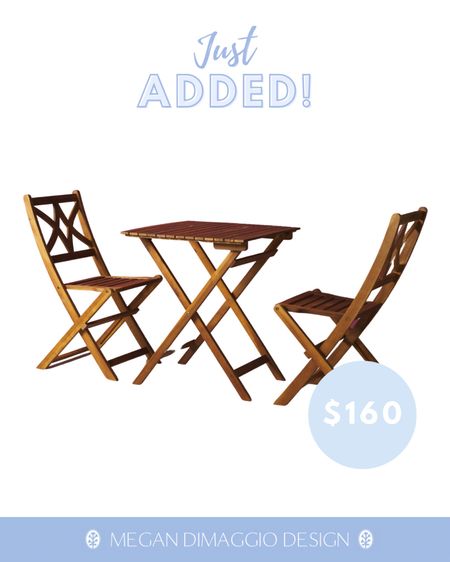 Yay!! Just added online!! This cute lattice back cafe/bistro outdoor set!! And this price is so good at just $160!! 🙌🏻

#LTKhome #LTKsalealert #LTKSeasonal