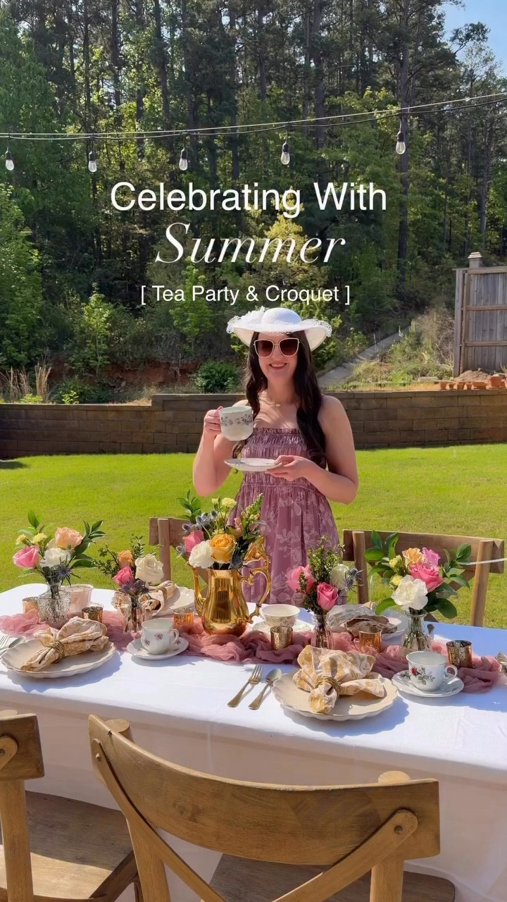 Welcome to my hosting series, “Celebrating with Summer”, where we celebrate milestones, holidays, and “just because” things that make life feel a bit more special. 

Some friends of mine recently shared how they’ve never played croquet before & since I grew up playing, I felt spring would be a great time to teach them.

I figured if we’re going to play croquet, why not make it a whole thing with dressing up, wearing a cute hat or fastener, & having a tea party? I mean, why not be extra when you get a chance to, am I right?

The day before the event, I ran my errands for flowers, ingredients for a dessert I was making, & Spindrifts (the Nojito’s are my favorite). After unloading the car & putting the flowers in water, I went outside to set up for croquet. 

Stay tuned for part 2. I’ve linked everything for you below. 

#LTKMothersDay #LTKHome #LTKSeasonal