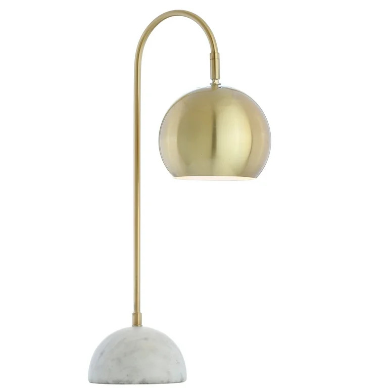 Stephen 23.5" Metal/Marble LED Table Lamp, Brass Gold/White | Walmart (US)