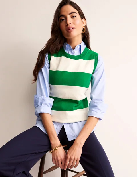 Catriona Crew Neck Cotton Vest | Boden (US)