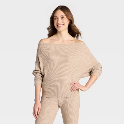 Women's Off the Shoulder Top - Universal Thread™ Oatmeal S | Target