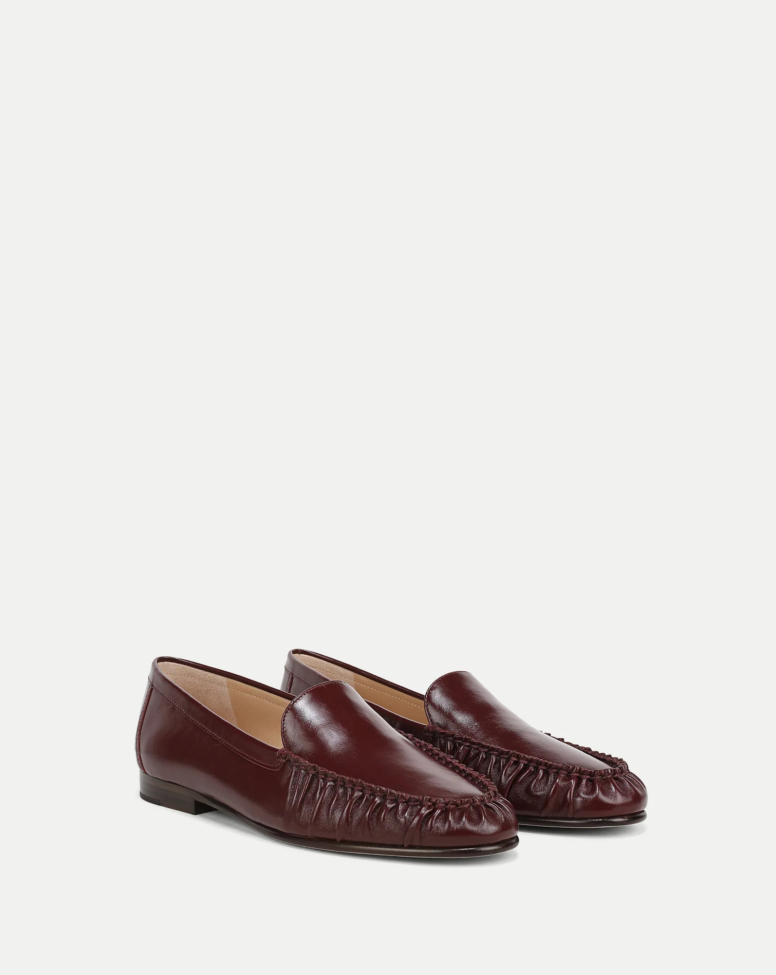 Prilla Leather Loafer in Burgundy Pinot Noir | Veronica Beard | Veronica Beard
