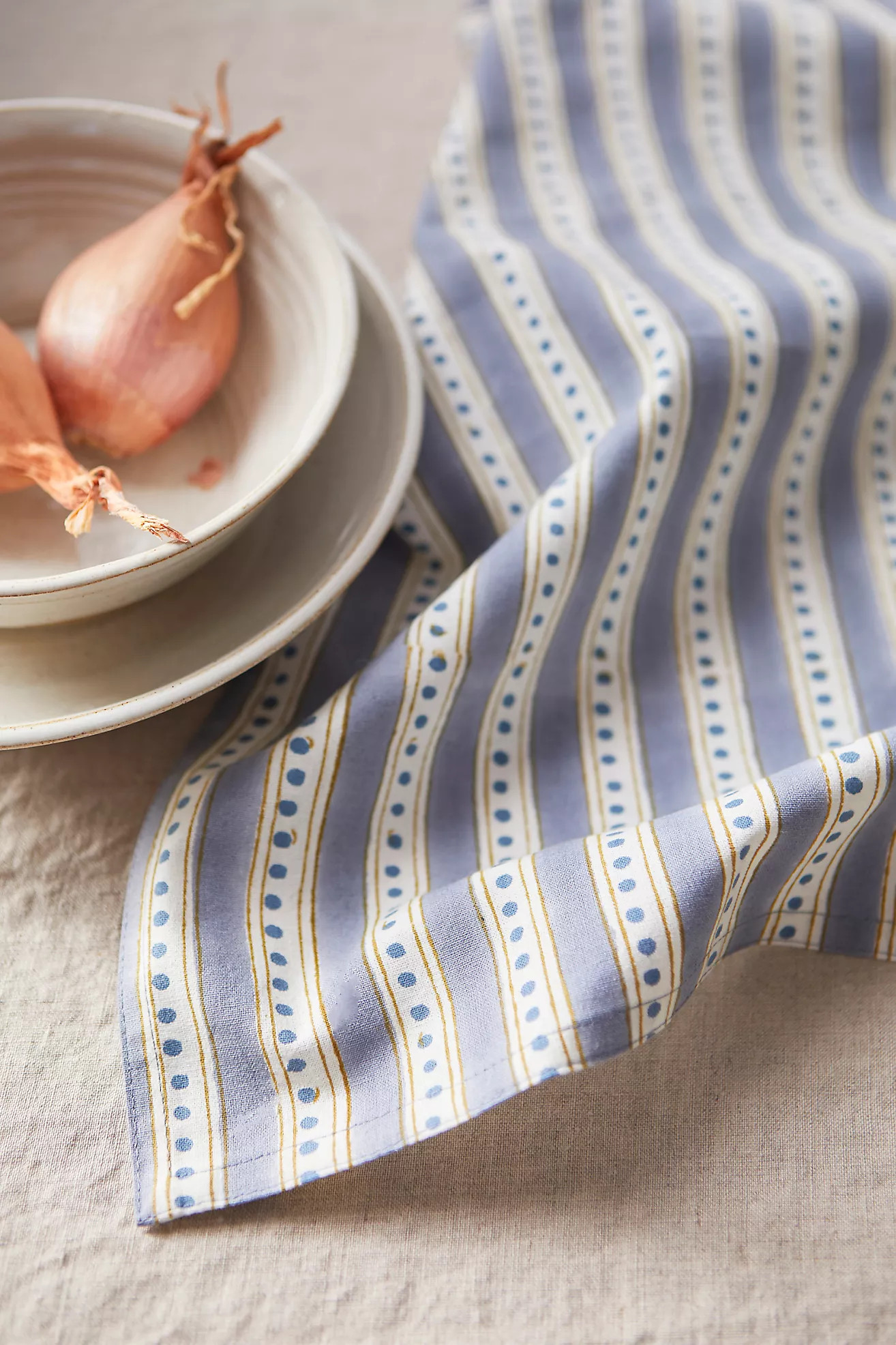 Dotted Stripe Napkins, Set of 4 | Anthropologie (US)
