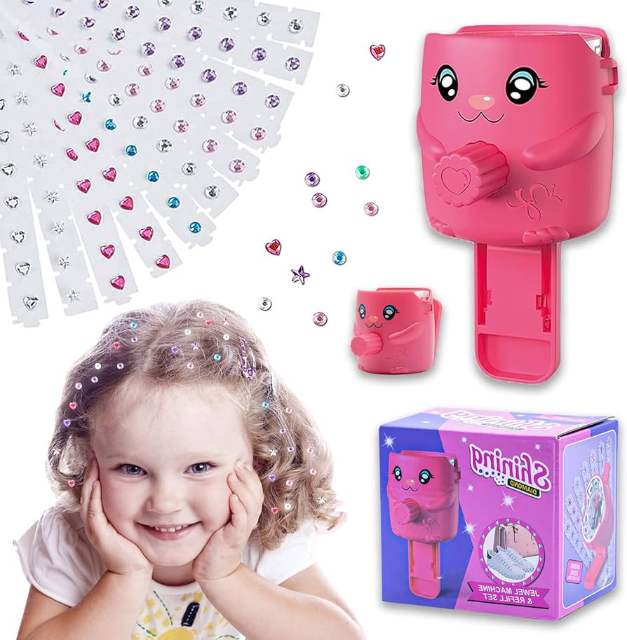 VOD VISUAL Hair Gem Stamper，Hair Bling Decoration Set Rhinestones Diamonds Jewels,Bling Fashion... | Amazon (US)