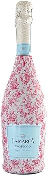 Beau Bottles Grandmillenial Pink Floral Custom Wine Label Wrap for La Marca 750ml Champagne Bottl... | Amazon (US)