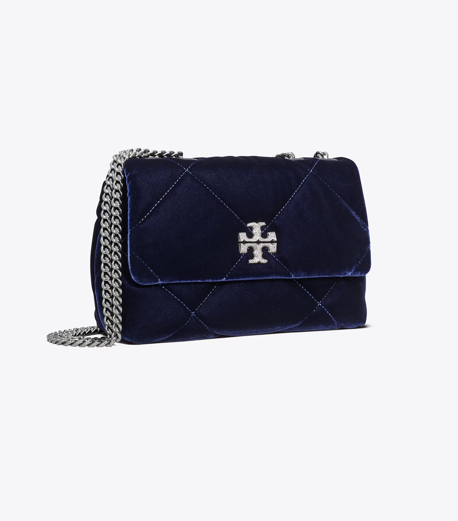 Small Kira Diamond Quilt Velvet Pavé Shoulder Bag: Women's Designer Shoulder Bags | Tory Burch | Tory Burch (US)