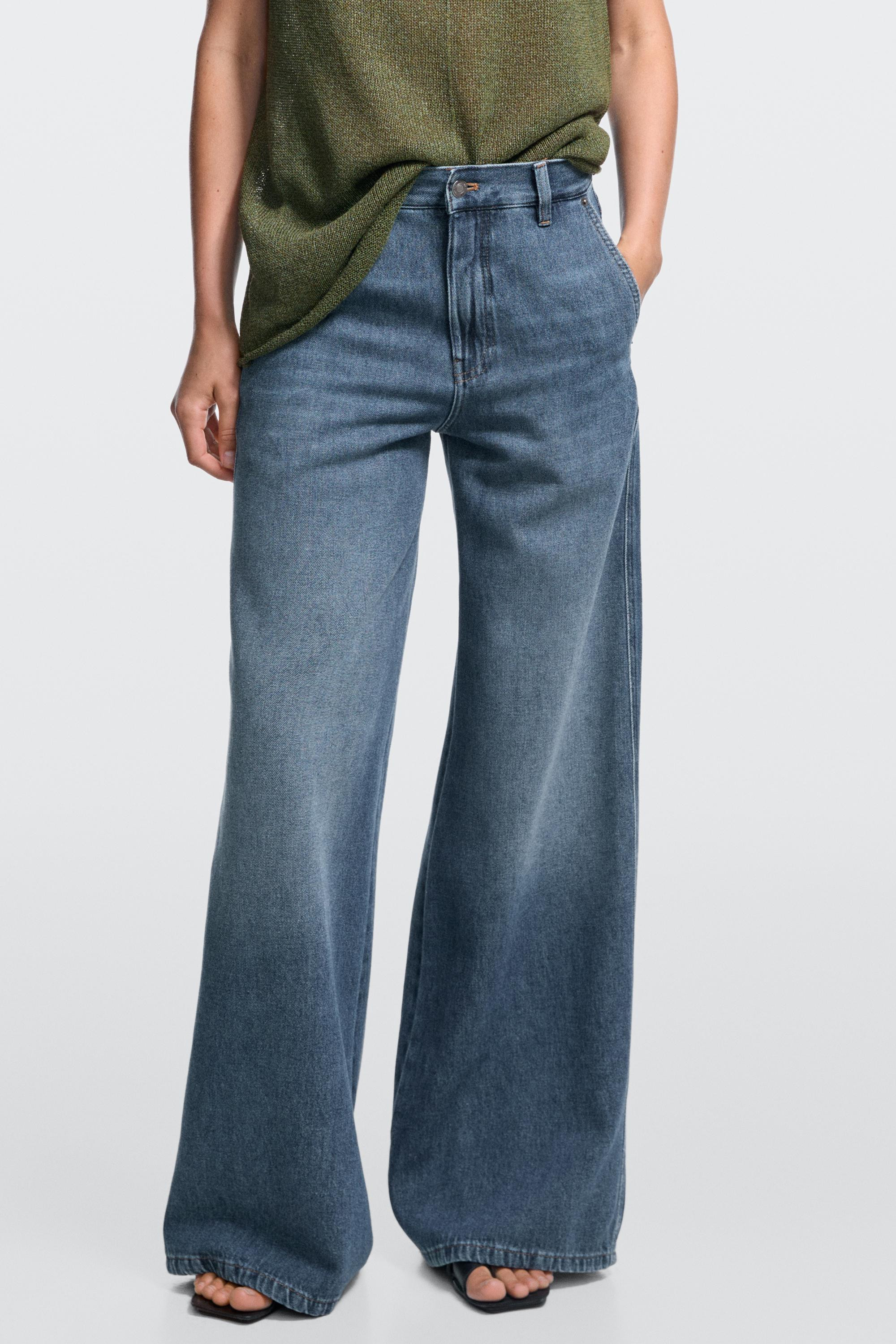 Mid-waist wide-leg jeans | Massimo Dutti US