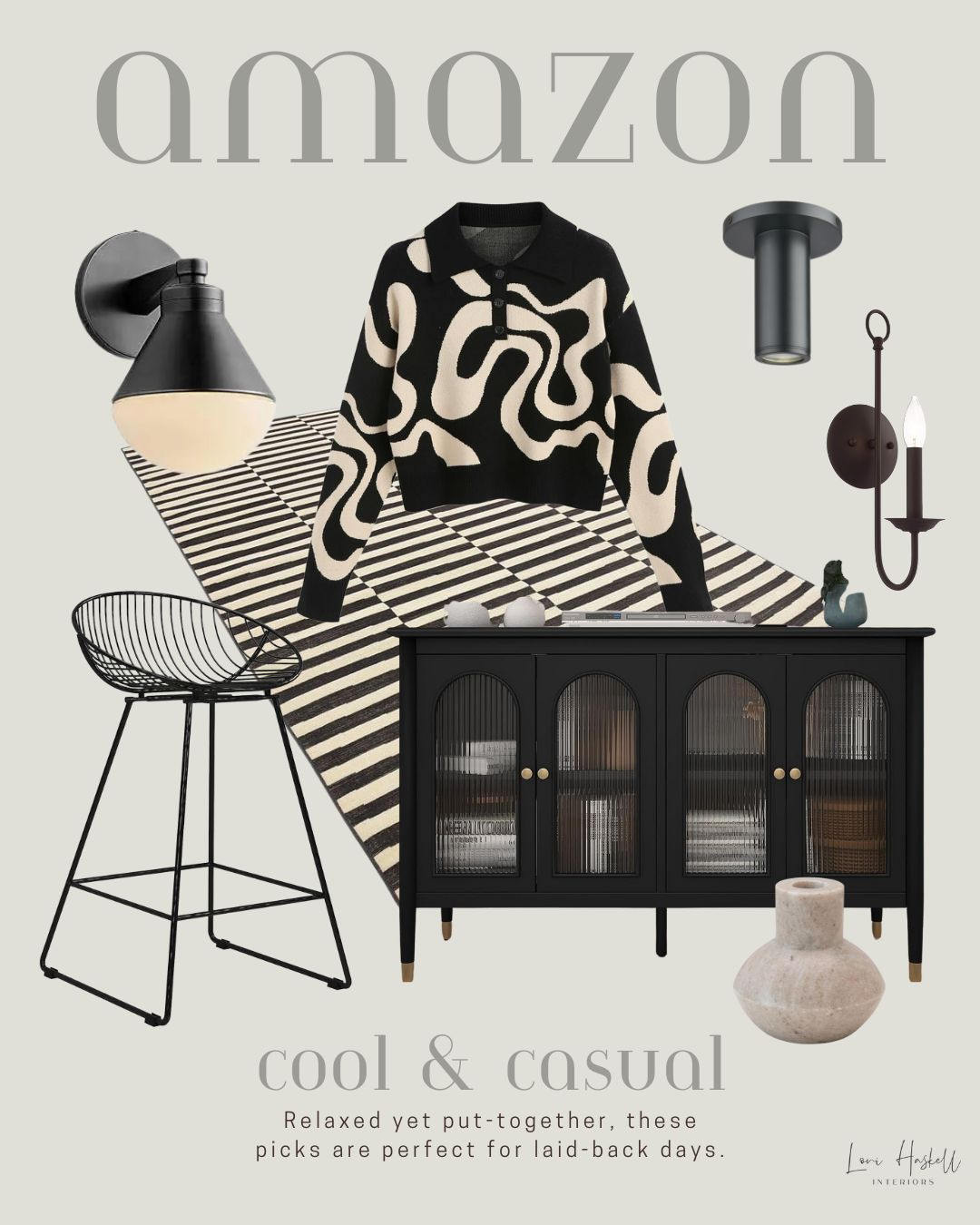 This sweater is so much fun! Adding black accents will always make your space feel more grounded. 

 #LTKOver40 #LTKHome #LTKStyleTip