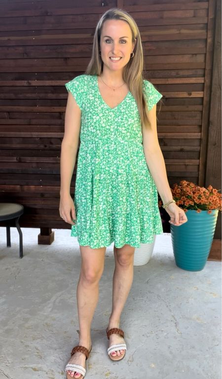 #walmartpartner 
Easy throw-on-and-go, affordable AND cute!! What more could you ask for?! I’m loving the bright colors of this dress I found on @Walmart as well as the sandals!! #walmartfashion @walmartfashion