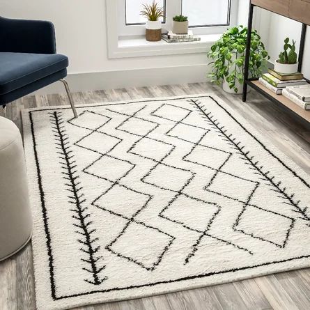 Campuzano Geometric Bohemian Shag Rug | Wayfair North America