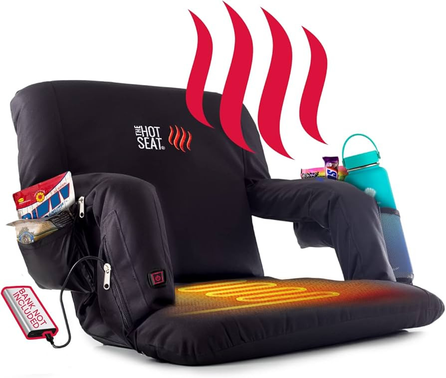 POP Design The Original Hot Seat, Portable Heated Stadium Seat for Bleachers, Reclining Arm and B... | Amazon (US)
