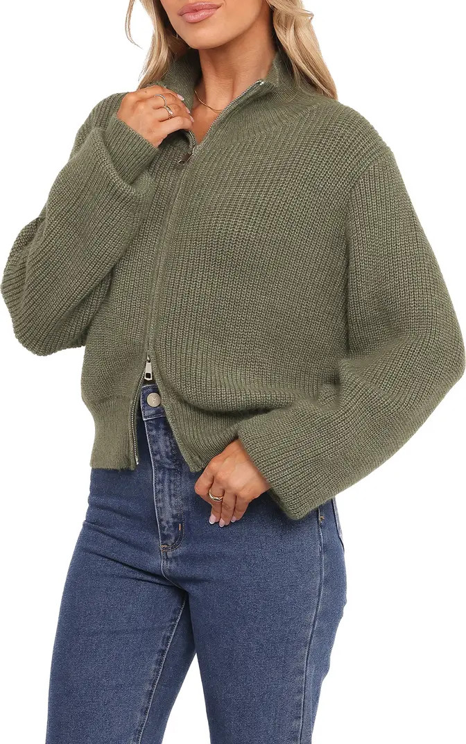 Kourtney Rib Zip Cardigan | Nordstrom