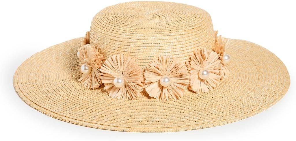 Lele Sadoughi Women's Confetti Embellished Straw Hat | Amazon (US)