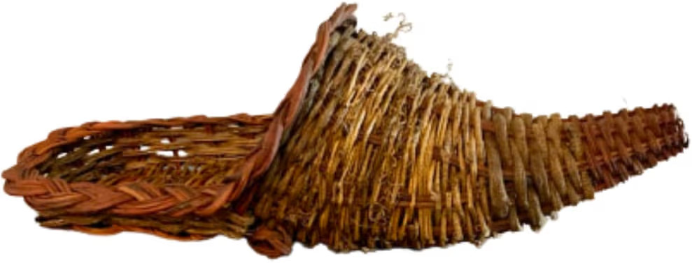 Cornucopia Basket Large, Horn of Plenty Wicker Grapevine Fall Basket, Use for Table Centerpiece, Decorations, Thanksgiving - Bamboo 19 Inch | Amazon (US)
