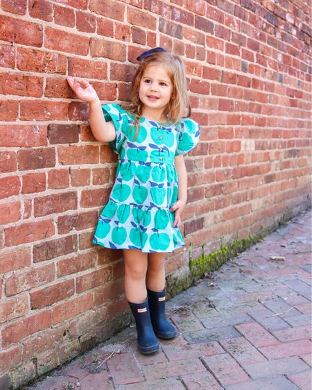 Toddler girl fall dress - apple print
On sale now! 

Tea collection / hunter boots / kids fall outfit / picture day outfit 

#LTKSeasonal #LTKkids #LTKsalealert