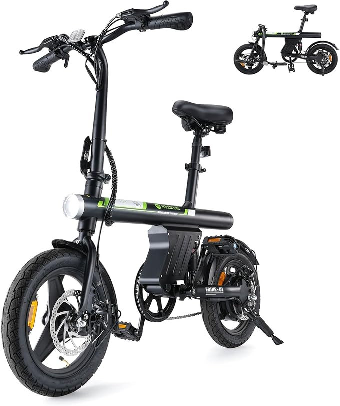 isinwheel Electric Bike for Adult 500W Motor, 20 mph Folding Ebike, 14"/16"/20"/26" Adult Electri... | Amazon (US)