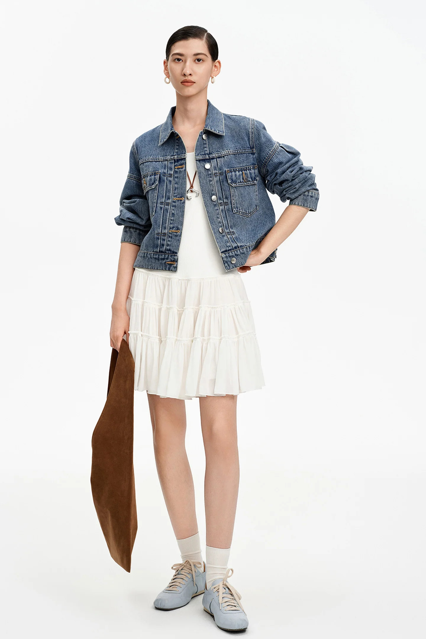 Cotton Vintage Washed Denim Jacket | SELFWHO