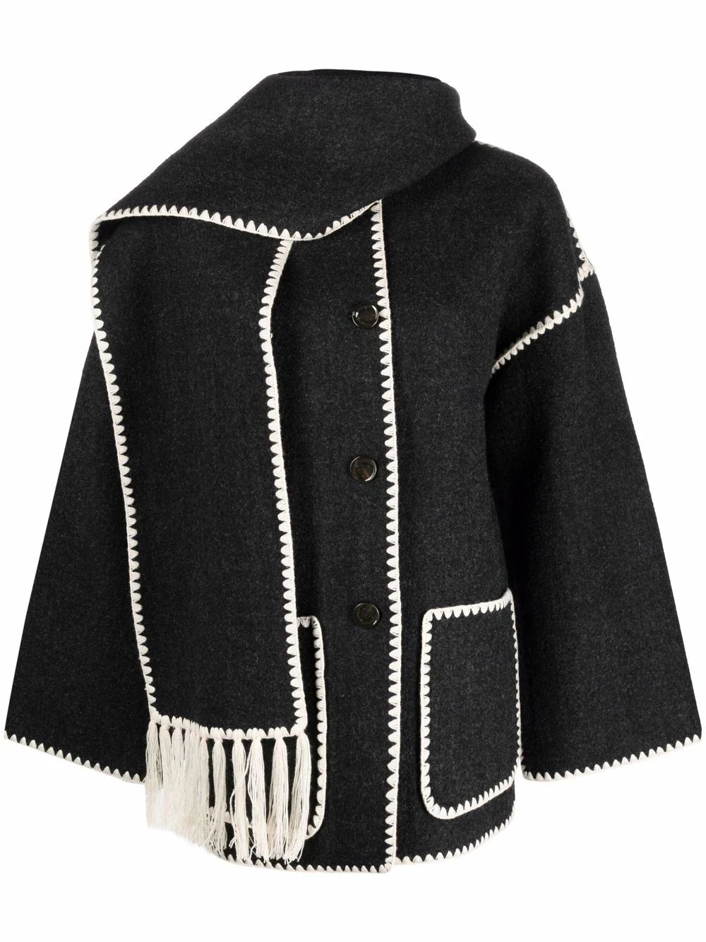 embroidered scarf jacket | Farfetch Global