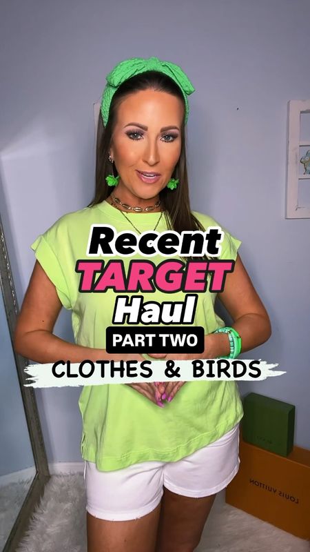 Most recent Target haul - spring and summer basic tees and tank tops & Target summer birds decor. 

Accessories are linked on another post. 

Tops: XS, S, & M.
Shorts: 4

Spring fashion, spring outfits, summer fashion, summer outfits, ribbed tank tops, white denim shorts, casual outfits, vacation outfits 

#LTKfindsunder50 #LTKstyletip #LTKSeasonal