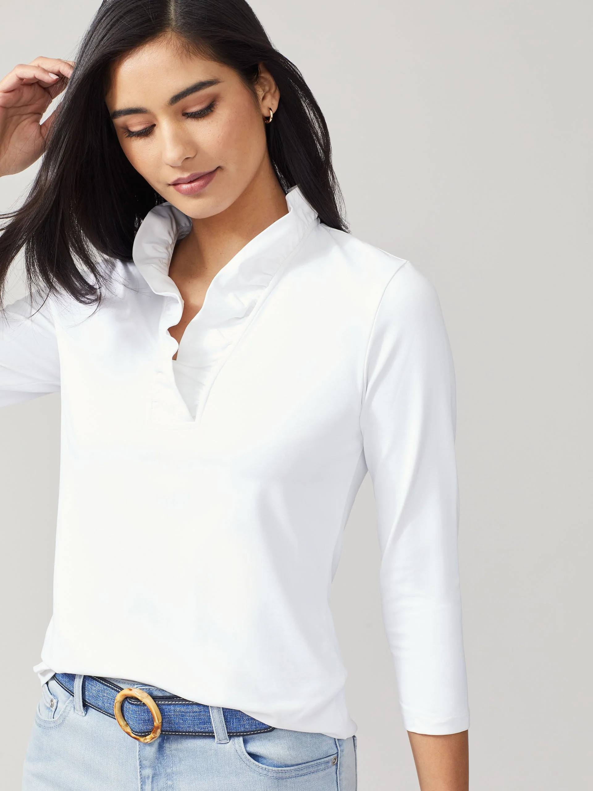 Durham Ruffle Top | J.McLaughlin