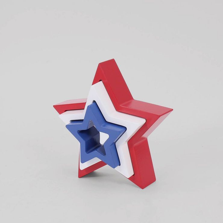 3 Star Pack Tabletop Americana Décor Red/White/Blue - Spritz™ | Target