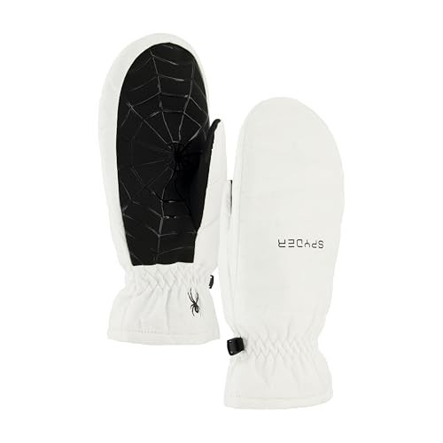 Spyder Womens Insulated Quilted Snow Mitten, White, L | Amazon (US)
