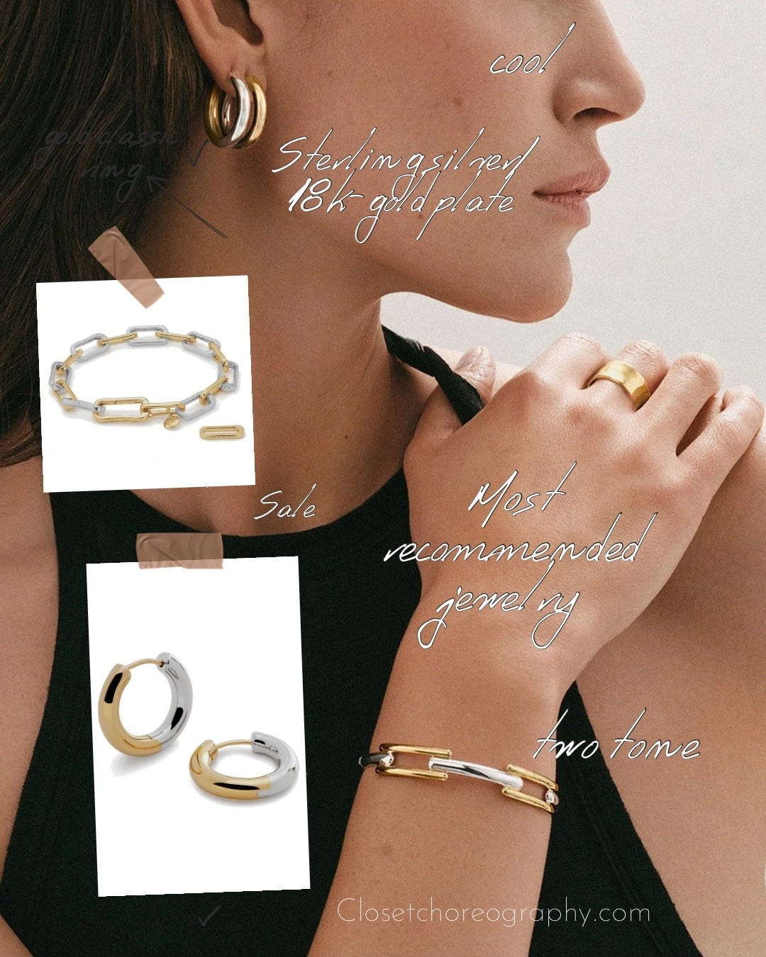 Two Tone Jewelry - namebrand accessories on sale at Nordstrom now that will complete a capsule wardrobe you can wear now and later.

Visit closetchoreography.com to see the Nordstrom anniversary sale capsules


#LTKStyleTip #LTKSaleAlert
