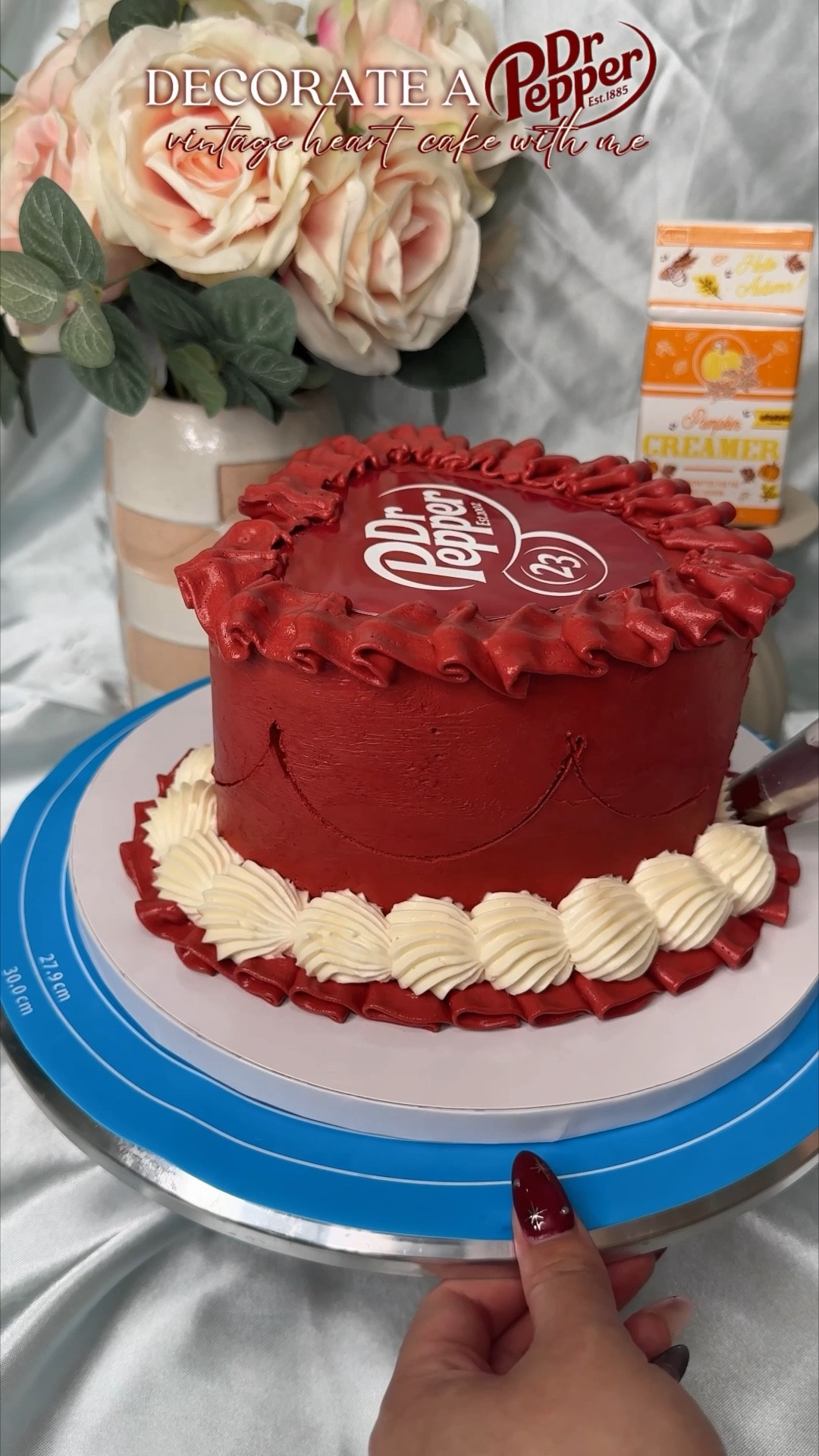 Happy Birthday to me, and my favorite soda. Now I officially feel old and need to get my life together. Honestly, Dr. Pepper has been an addiction of mine for years; there is just something about the 23 flavors that feels like home to me. In fact, when I travel to the flyover states and the East Coast, my first order of business is to locate a crispy Dr. Pepper because it is sparsely stocked in stores. The 23 flavors felt fitting for the theme of my 23rd birthday, and this is the third year in a row that I have decorated my own birthday heart cake. 
-
PIPING TIPS:
Large Shells - 6B Wilton
Medium Shell - 21 Wilton
Large Ruffle -  30 Hobby Lobby
Medium Ruffle - 70 Wilton
-
CAKE GUTS:
Vanilla Cake Layers
Vanilla Russian Buttercream


#LTKSaleAlert #LTKFindsUnder50 #LTKSeasonal