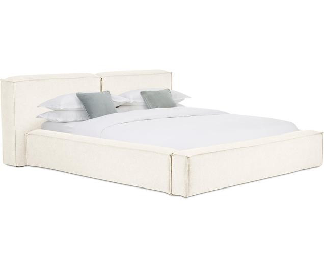 Upholstered bed Lennon with storage function in beige | WestwingNow EU