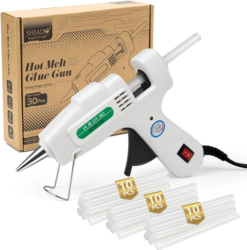 Mini Hot Glue Gun with 30 Glue Sticks, Fast Heating Hot Melt Gun, 20W Glue Gun Kit, Lightweight C... | Amazon (US)