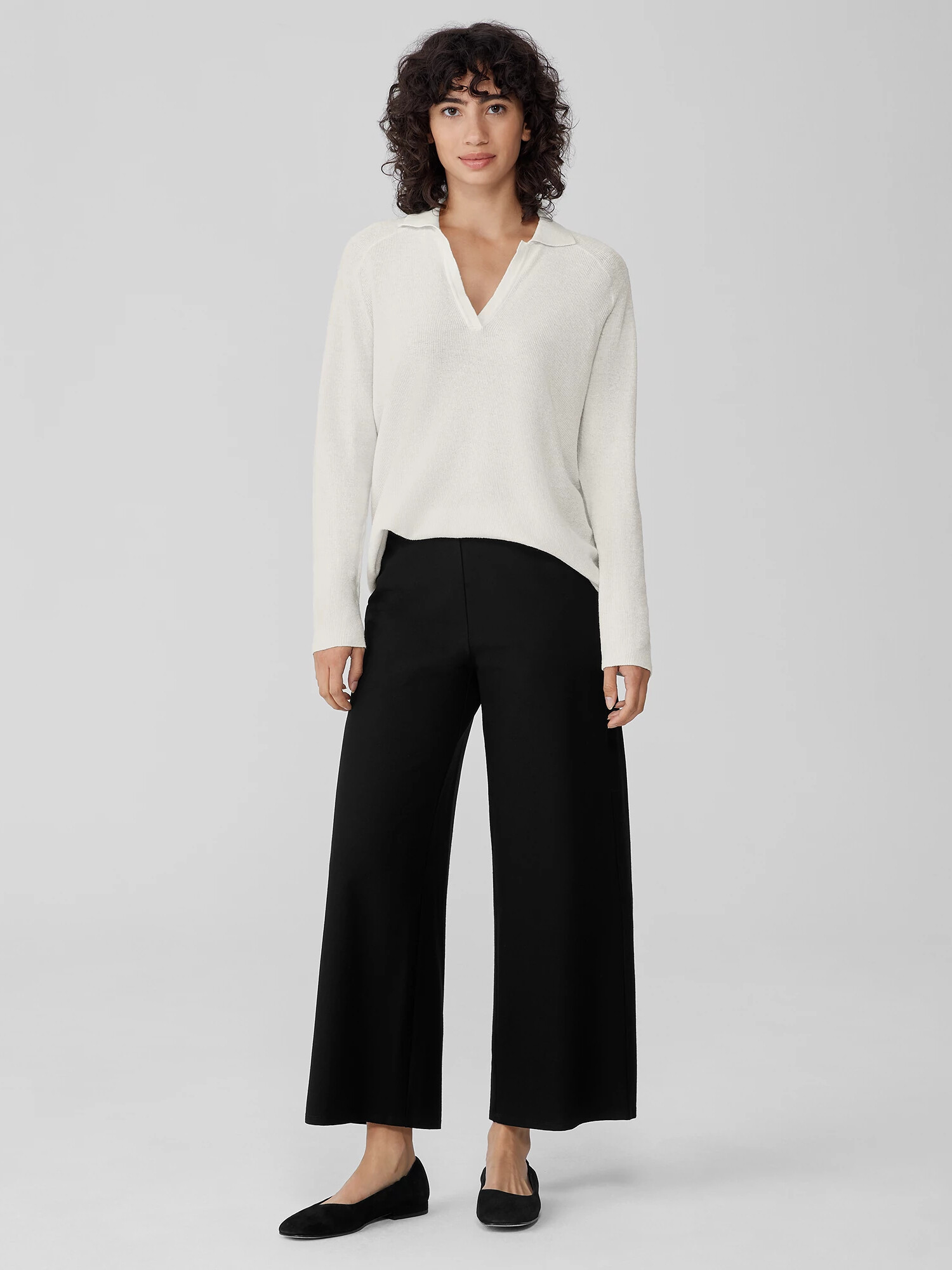 Washable Stretch Crepe Wide-Leg Pant | Eileen Fisher