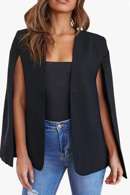 Lovely cape blazer. Affordable work wear. Amazon fashion. Business casual. Office look. Elevate your style. Weekend outfit. Brunch look. Easter accessories. What to wear to work. Under $50  

#LTKworkwear #LTKstyletip #LTKfindsunder50
