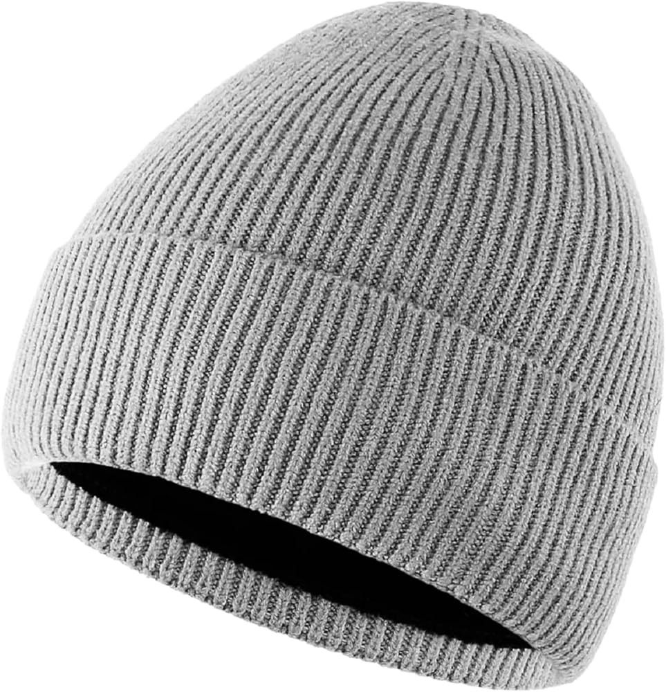 Connectyle Kids Beanie Hat Warm Winter Hats for Boys Girls Fleece Lined Knit Cap | Amazon (US)