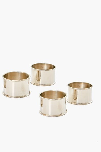 Silver Rim Napkin Ring (Set of 4) | Tuckernuck (US)
