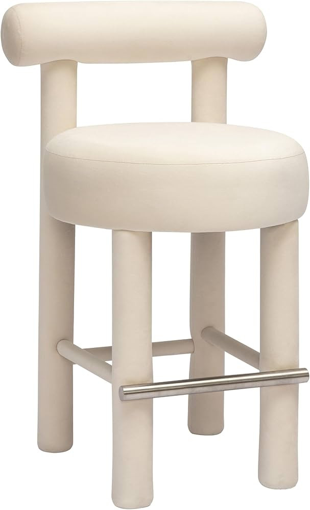 Tov Furniture Carmel Cream Velvet Counter Stool | Amazon (US)