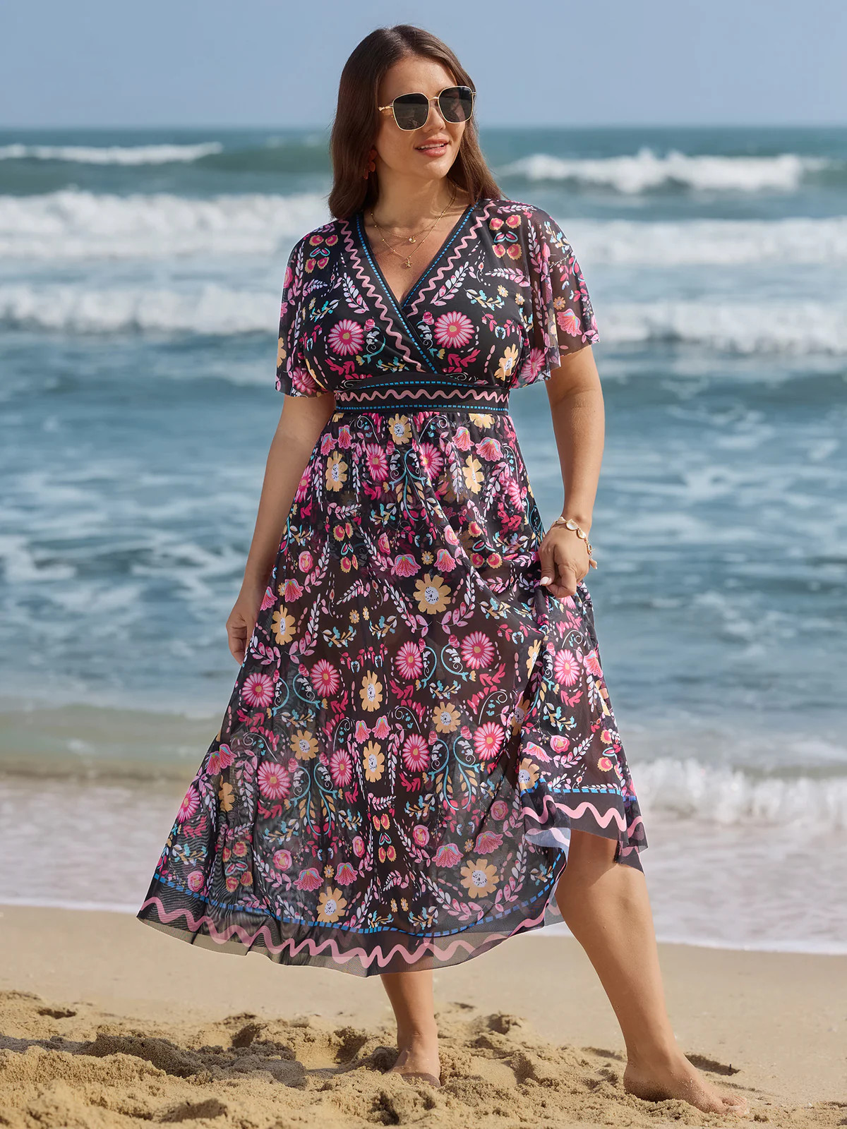 Sarong Two-Piece Tummy-Control One-Piece Swimsuit | Bloomchic