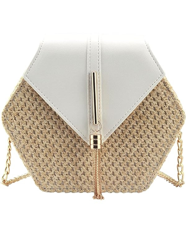 Bausweety Women's Crossbody Bag Cute Straw Shoulder Bag | Amazon (US)