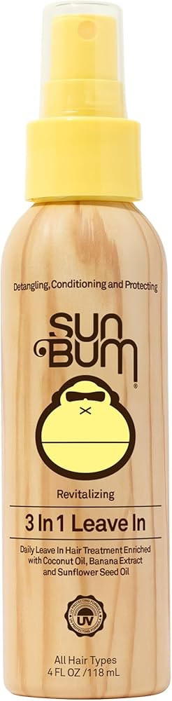 Sun Bum Revitalizing 3 in 1 Leave In Conditioner - Anti Frizz Detangler - Color Safe with UV Prot... | Amazon (US)