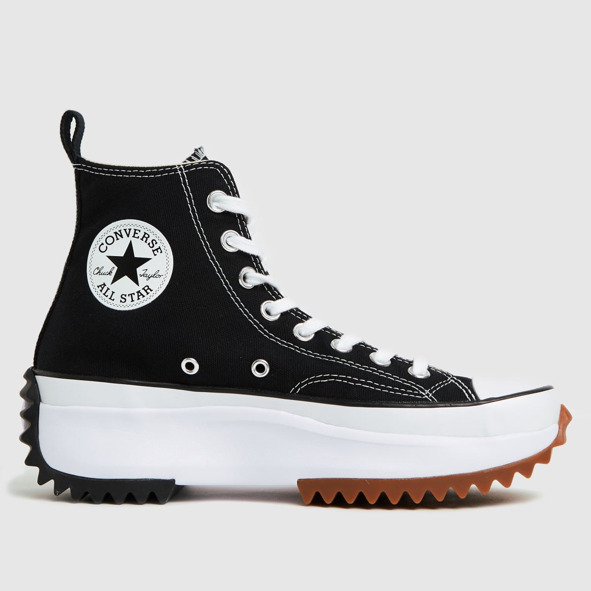 Converse black & white run star hike hi trainers | Schuh