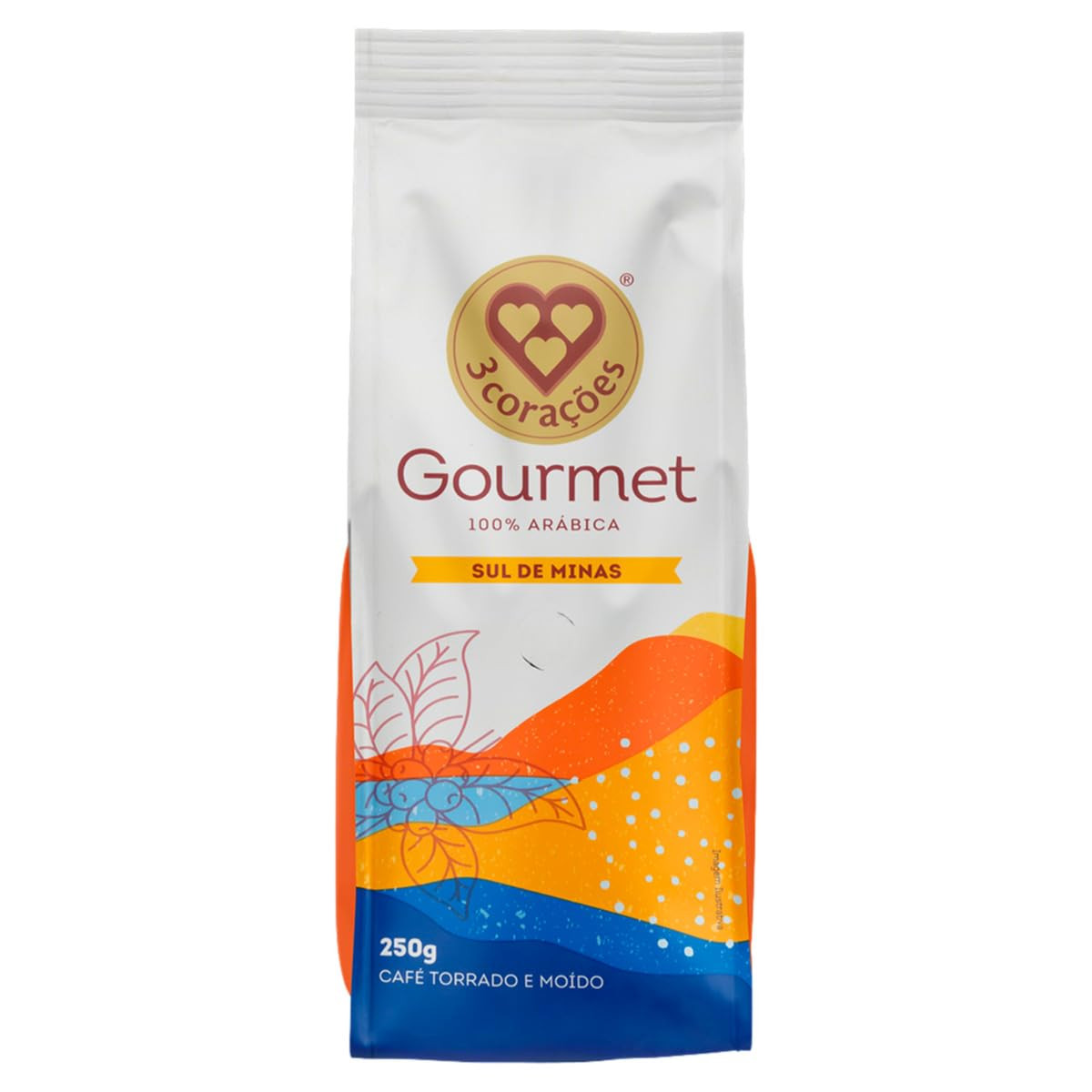 3 Corações Café Torrado e Moído Gourmet Sul de Minas Pacote de 250g | Amazon (BR)