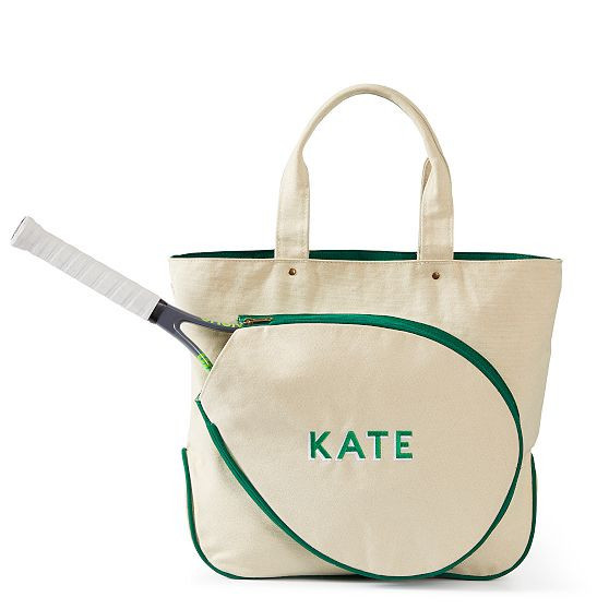 Canvas Tennis Tote, Natural | Mark and Graham