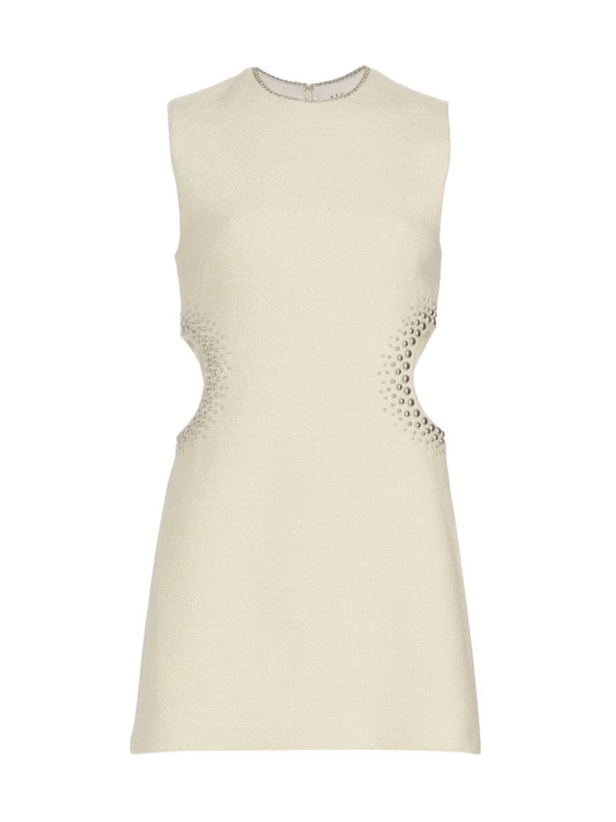 Skyla Embellished Wool-Blend Minidress | Saks Fifth Avenue