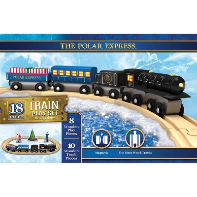 MasterPieces Wood Train Sets - The Polar Express 18 Piece Train Set | Target
