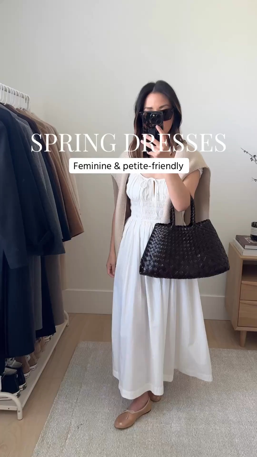 Feminine lightweight petite-friendly dress. Spring outfits 

Doen Quinn dress xs
Frank & Eileen sweater xs
Loeffler Randall flats 5
Dragon Diffusion santa croc small
Celine sunglasses
Dorsey James necklace 15"
J.Crew earrings

Dresses, petite style, spring outfits 2026, summer dress, white dress, spring dresses,

#LTKmomlife #LTKootd #LTKPetite