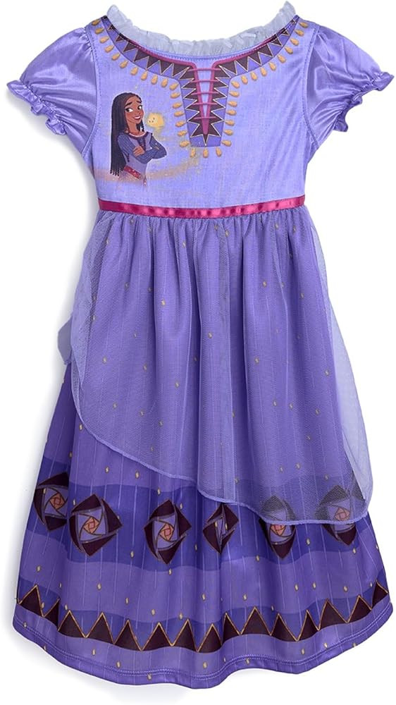 Disney Girls' Princess Dress Nightgown, Fantasy Gown, Soft & Cute Pajamas for Kids | Amazon (US)