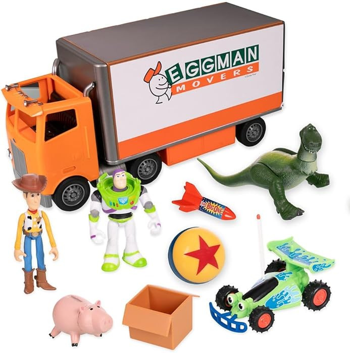 Disney Store Official Toy Story Moving Truck Vehicle Play Set - Eggman Movers Truck with Trailer,... | Amazon (US)