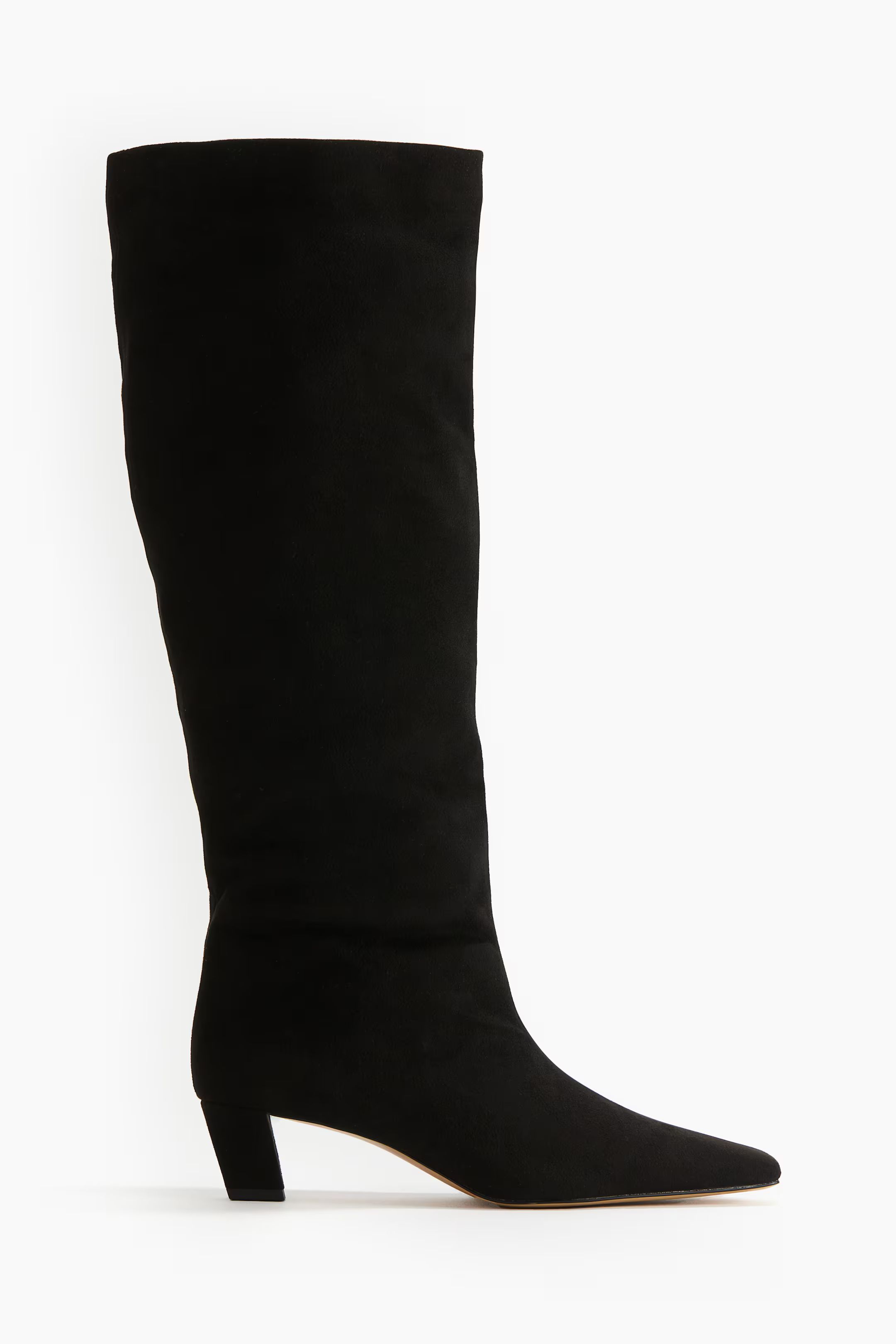 Bottes de hauteur genou - Petit talon - Noir - FEMME | H&M FR | H&M (FR & IT & ES)