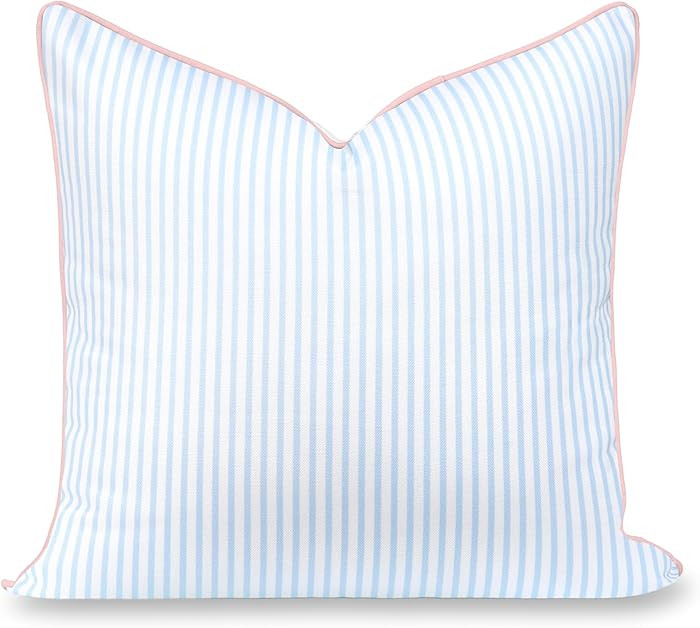 Hofdeco Premium Coastal Grandmillennial Patio Indoor Outdoor Throw Pillow Cover Only, 20"x20" Wat... | Amazon (US)